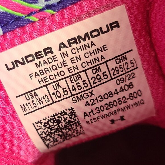 NEW Under Armour Curry 2 Retro Northern Lights Shoes 3026052-600 Size 11.5 - Picture 7 of 7